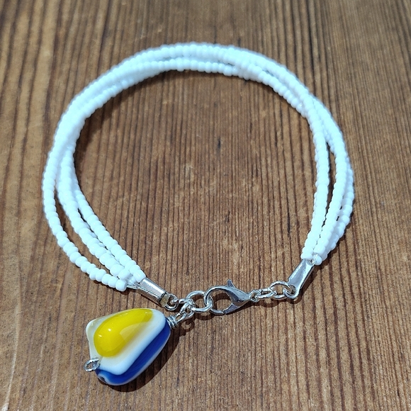 Handmade Jewelry - Ladies Beaded White Handmade Multi-Strand Bracelet, Ladies Beaded Bracelet